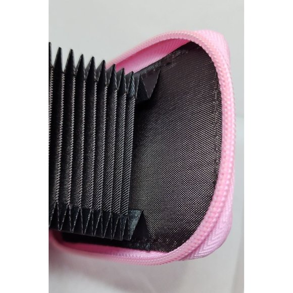 Pink Leather Mini Credit Card Case Card Slot Card Holder Wallet with ID Window - Picture 7 of 16